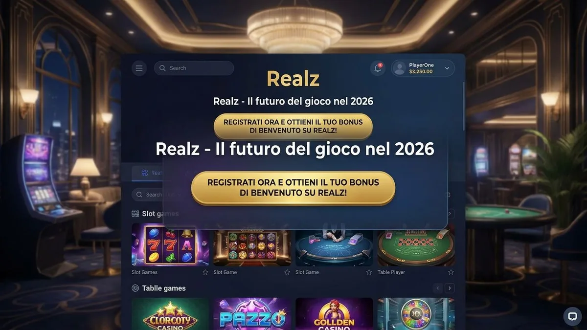 Registrazione con bonus su Realz